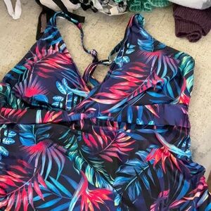 Beautiful tropical tankini top only